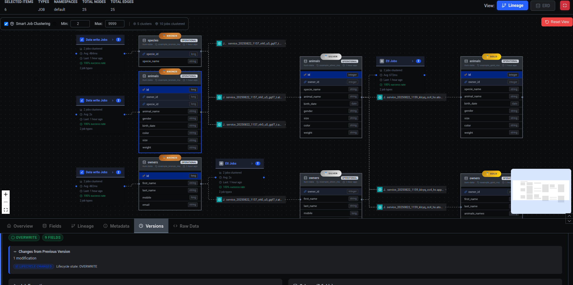 Ilum data lineage Ilum data lineage graph powered by OpenLineage and Marquez, showing dataset and job dependencies