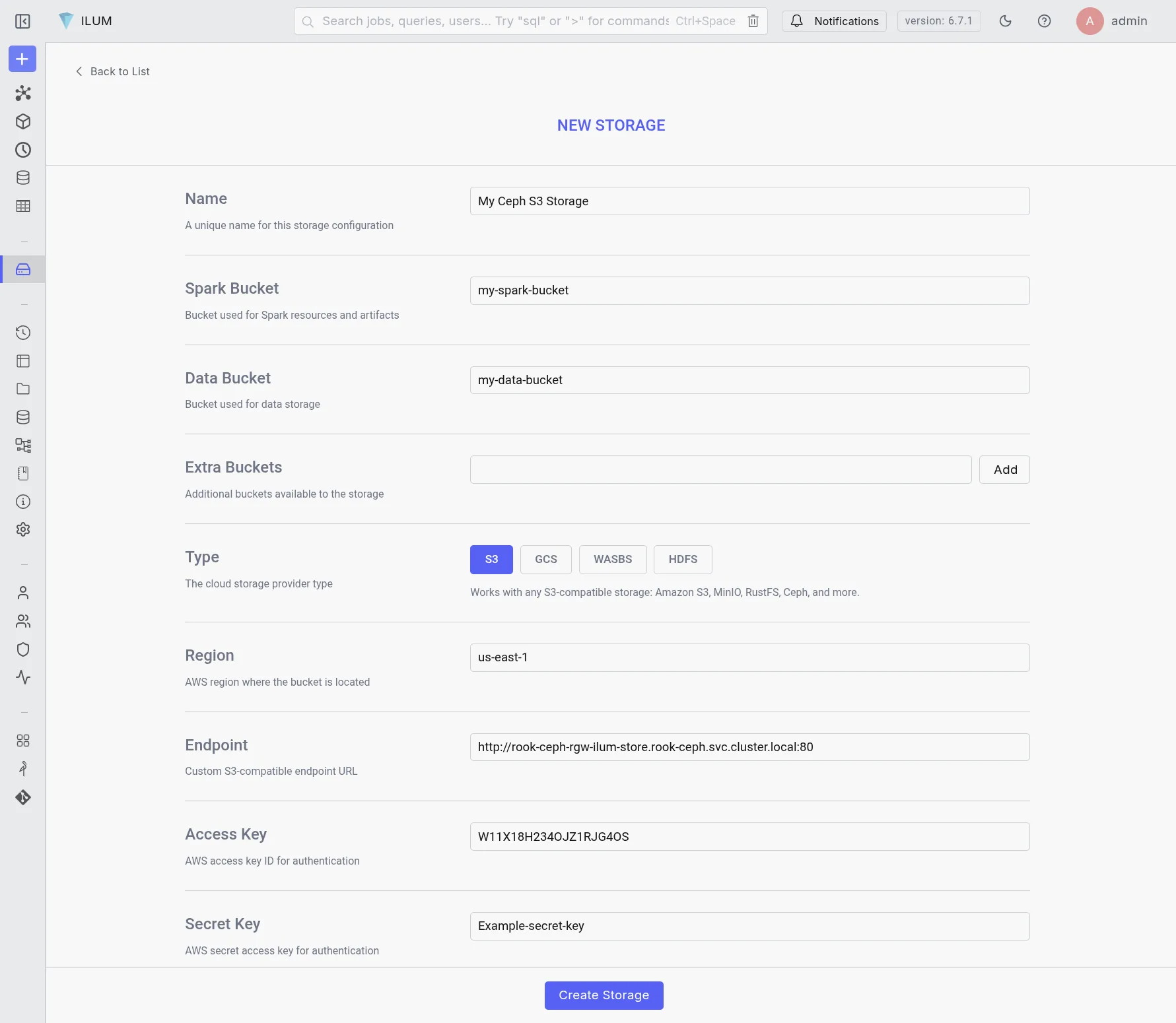 New storage form